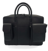 Men's vegan briefcase with accessories in grape leather