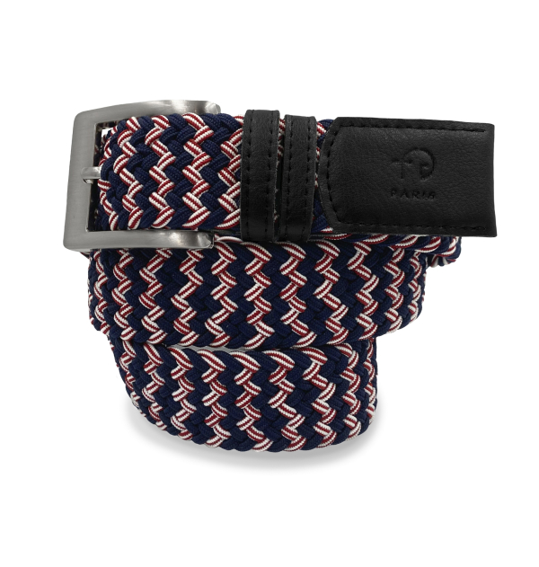 Ceinture Tressée made in france vegan en cuir de raisin tricolore