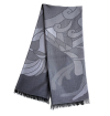 light grey scarf made in france man woman french rooster pattern 