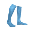 Sky blue pure mercerized cotton knee-high socks
