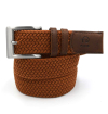 Made in france braided belt with leather ends 