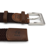 Made in france braided belt with leather ends 