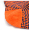 chaussettes-fantaisie-hommes-femmes-en-coton-orange-à-motif-pied-de-poule-bleu-bleu-marine-remaillées-à-la-main