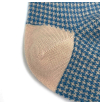 Beige and light blue houndstooth patterned socks