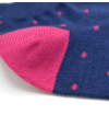 Combed cotton bobby socks with dots with plane stitches, made by our knitting expert