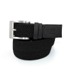 Ceinture tressee made in france finitions en cuir