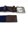 Made in france braided belt with leather ends 