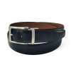 Reversible belt made in france black and brown