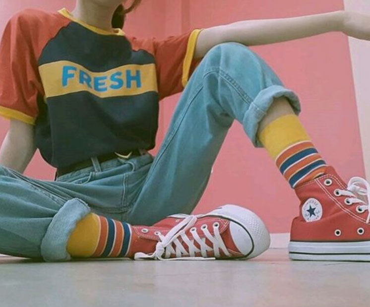 Chaussettes femme look 90's