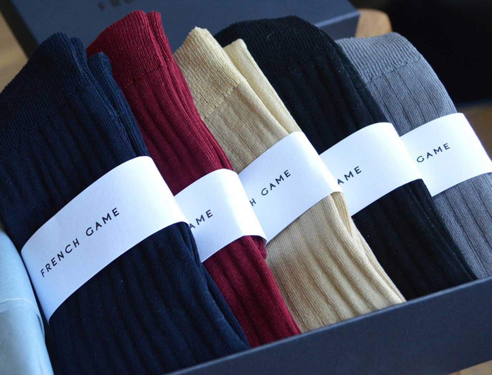 Coffret de chaussettes montantes en fil d'Ecosse made in France